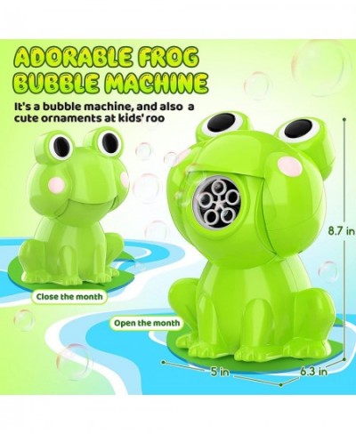 Bubble Machine for Kids Automatic Rechargeable Frog Bubble Maker with Solutions for Toddlers Bubble Blower Outdoor Toys for B...