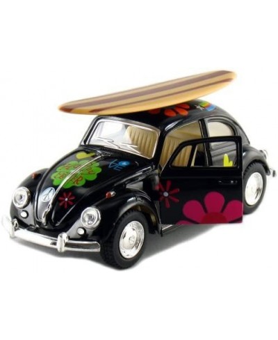 Set of 4: 5" Classic Volkswagen Beetle with Decal and Surfboard 1:32 Scale (Black/Blue/Red/Yellow) $44.98 - Kids' Play Cars &...