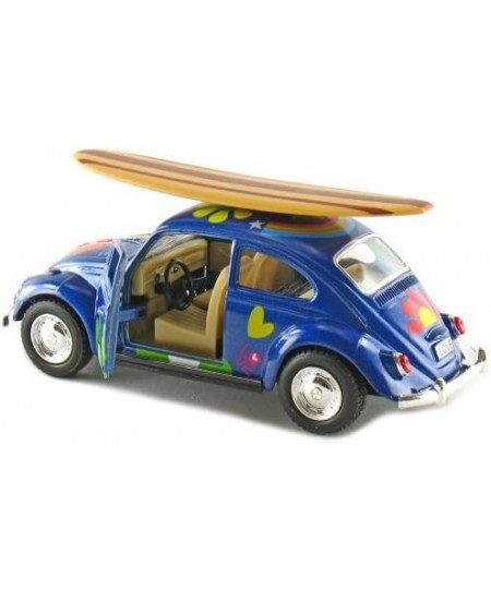 Set of 4: 5" Classic Volkswagen Beetle with Decal and Surfboard 1:32 Scale (Black/Blue/Red/Yellow) $44.98 - Kids' Play Cars &...