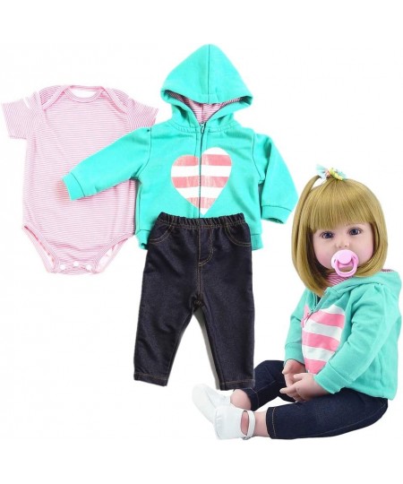 Reborn Baby Dolls Clothes for Girl 18 Inch Reborn Doll Clothes Clothing 3 Pcs Set- Including Coat Jumpsuit Trousers Fit 17-19...