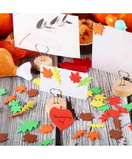 900 Pieces Fall Leaf Stickers Adhesive Foam Maple Leaves Stickers Assorted Leaf Shapes Stickers for Kid's Art Craft Halloween...