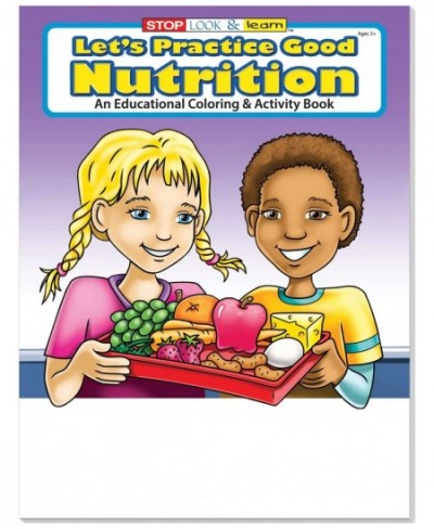 Practice Good Nutrition - Kids Educational Coloring Books (25 Bulk Pack Without Crayons) - Eat Healthy - Handout & Promotiona...