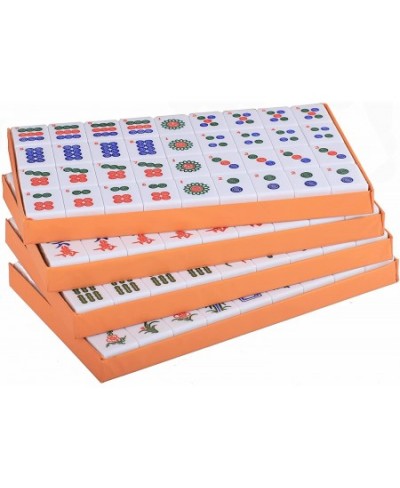 Chinese Mahjong Game Set with Large (1.5") 144 Numbered Melamine Green Tiles 2 spare tiles 3 Dice and a Wind Indicator Carryi...