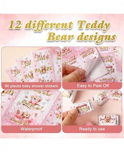 90 Pieces Baby Shower Candy Wrappers Shower Mini Candy Bar Miniatures Wrappers Chocolate Bar Label Stickers for Boys Girls Ki...