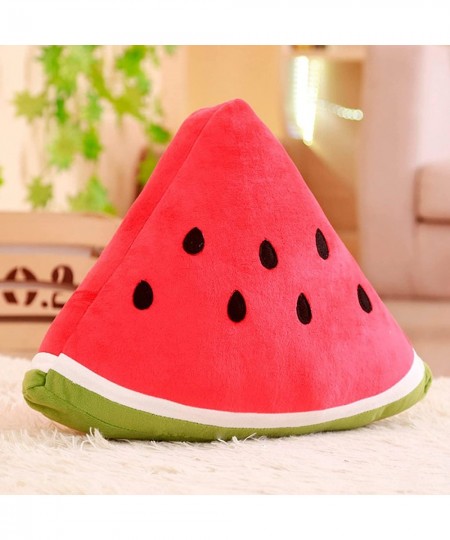 Watermelon Throw Pillow Stuffed Watermelon Toy Decorative Watermelon Seat Cushion Triangular Watermelon Toy Doll Cotton Water...