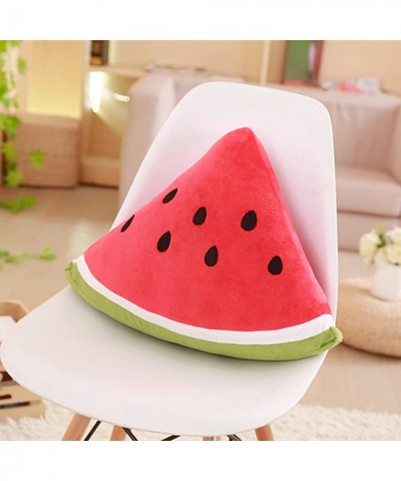 Watermelon Throw Pillow Stuffed Watermelon Toy Decorative Watermelon Seat Cushion Triangular Watermelon Toy Doll Cotton Water...