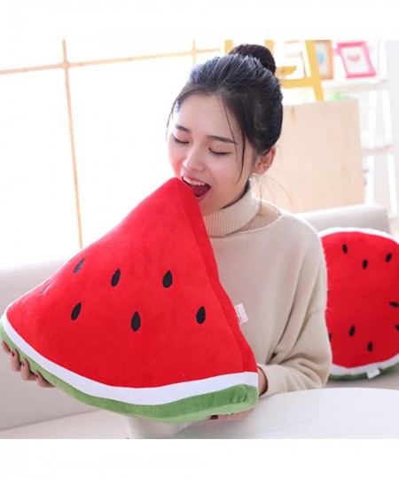 Watermelon Throw Pillow Stuffed Watermelon Toy Decorative Watermelon Seat Cushion Triangular Watermelon Toy Doll Cotton Water...