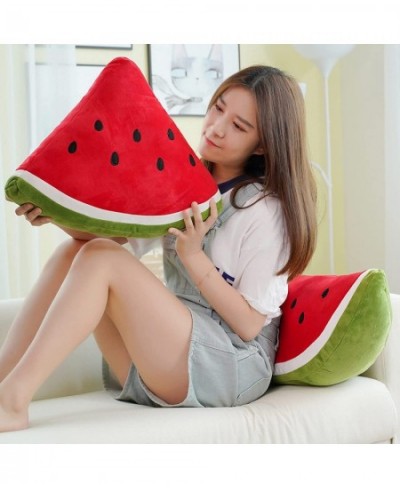 Watermelon Throw Pillow Stuffed Watermelon Toy Decorative Watermelon Seat Cushion Triangular Watermelon Toy Doll Cotton Water...