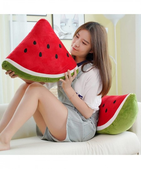 Watermelon Throw Pillow Stuffed Watermelon Toy Decorative Watermelon Seat Cushion Triangular Watermelon Toy Doll Cotton Water...