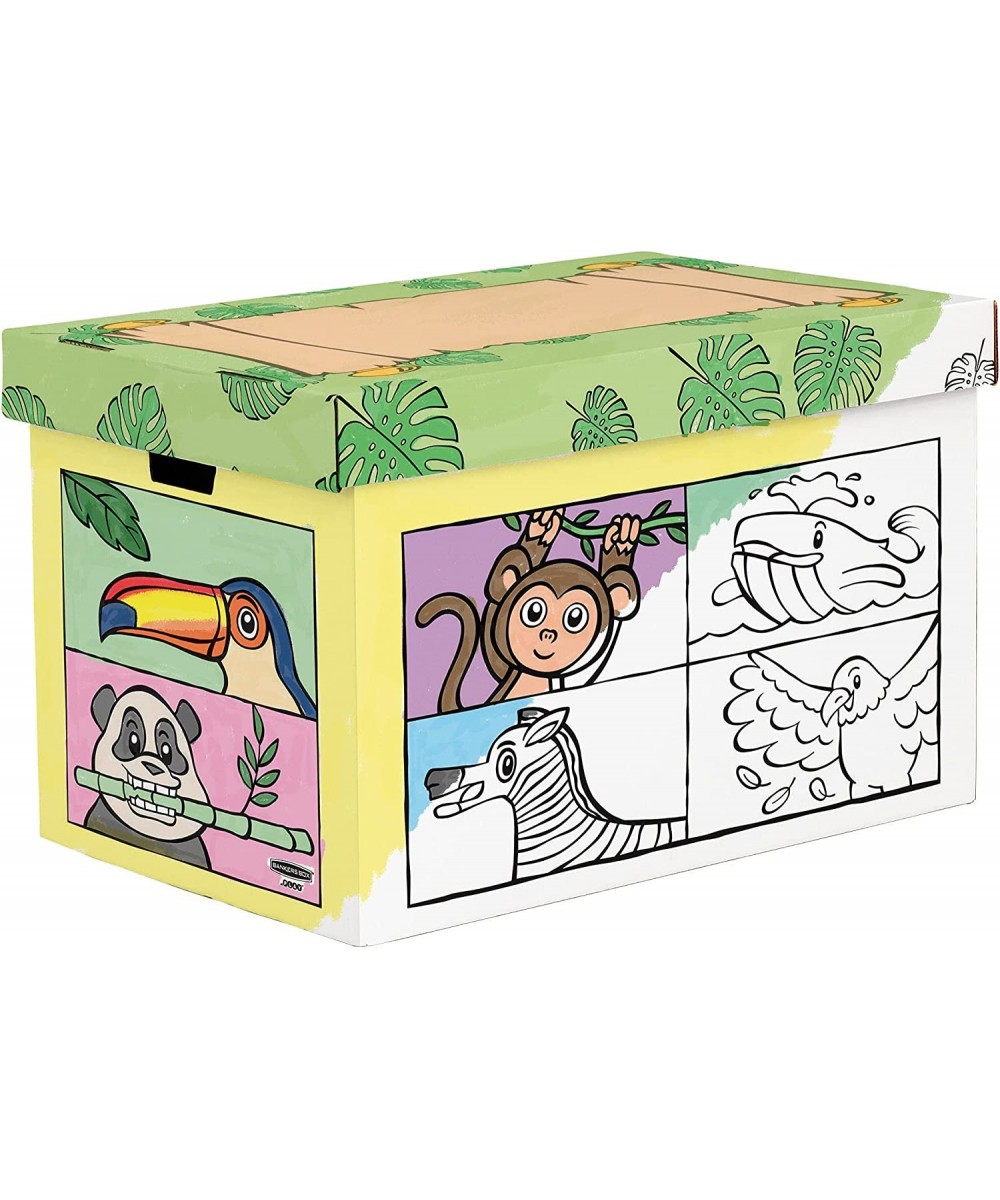 at Play Animal Toy Box Cardboard Color-In Toy Box for Kids $53.36 - Kids' Playhouses