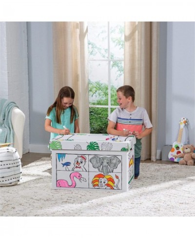 at Play Animal Toy Box Cardboard Color-In Toy Box for Kids $53.36 - Kids' Playhouses