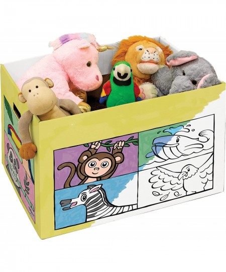 at Play Animal Toy Box Cardboard Color-In Toy Box for Kids $53.36 - Kids' Playhouses