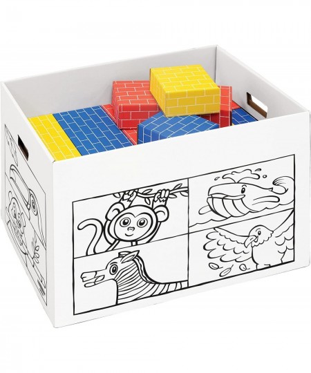 at Play Animal Toy Box Cardboard Color-In Toy Box for Kids $53.36 - Kids' Playhouses