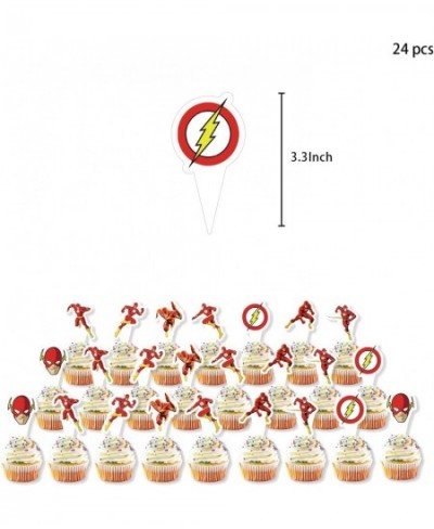 The Flash Party Supplies Include Colorful Banner Cake Topper Cupcake Toppers Balloons $29.94 - Kids' Party Decorations