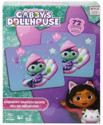 Gabby’s Dollhouse 72pc Memory Match - Bundle with Gabby's Dollhouse 72pc Memory Match Board Game Stickers More (Gabby’s Dollh...