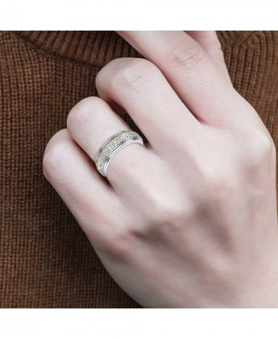 Sterling Silver Anxiety Spinner Rings Rotatable Mood Rings for Women Relieve Stress Gift $54.04 - Kids' Dress-Up Accessories