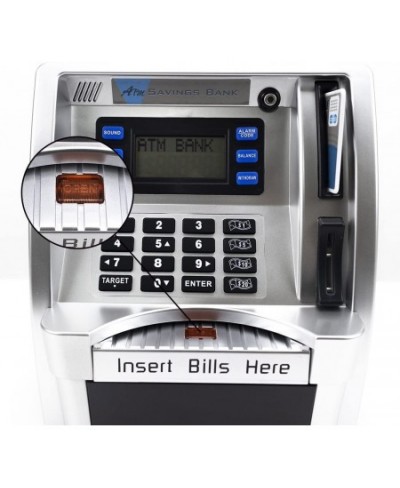 2022 Upgraded ATM Piggy Bank for Real Money ATM Savings Bank Machine for Kids Adults with Card Mini ATM Money Machine Coin Bi...