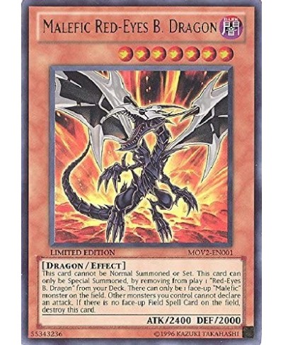 Malefic Red-Eyes B. Dragon (MOV2-EN001) 10th Anniversary Movie Promo - Limited Edition - Ultra Rare $10.92 - Card Games