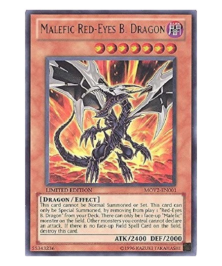 Malefic Red-Eyes B. Dragon (MOV2-EN001) 10th Anniversary Movie Promo - Limited Edition - Ultra Rare $10.92 - Card Games