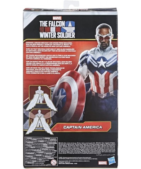 Marvel Studios Titan Hero Series Captain America Action Figure 12-Inch Toy Includes Wings for Kids Ages 4 and Up $29.77 - Act...