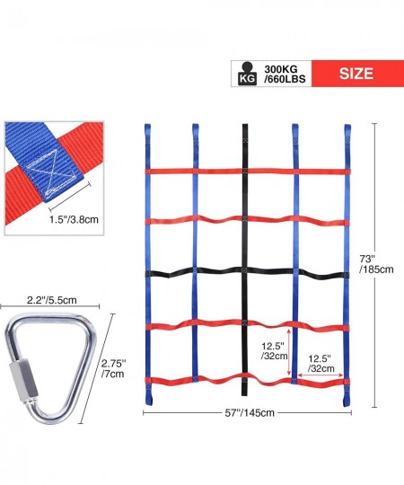 Climbing Cargo Net for Kid Outdoor Climbing Net Swingset for Playground Kids Climbing Cargo Net Rope Ladder for Ninja Warrior...