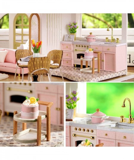 DIY Miniature Dollhouse Kit with Wooden Furniture 1:24 Scale Mini House with Dust Proof Cover & Music Box 1:24 Scale Creative...