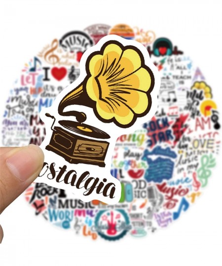 Music Stickers 50pcs Motivational Positive Music Decal Waterbottle Keyboards Guitar Skateboards Luggage Stickers for Teens an...