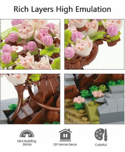 Bonsai Tree 2021 Mini Sakura Building Block Set Cherry Blossom Treehouse Toys Kit Botanical Collection Creative Flower Potted...