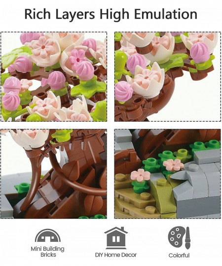 Bonsai Tree 2021 Mini Sakura Building Block Set Cherry Blossom Treehouse Toys Kit Botanical Collection Creative Flower Potted...