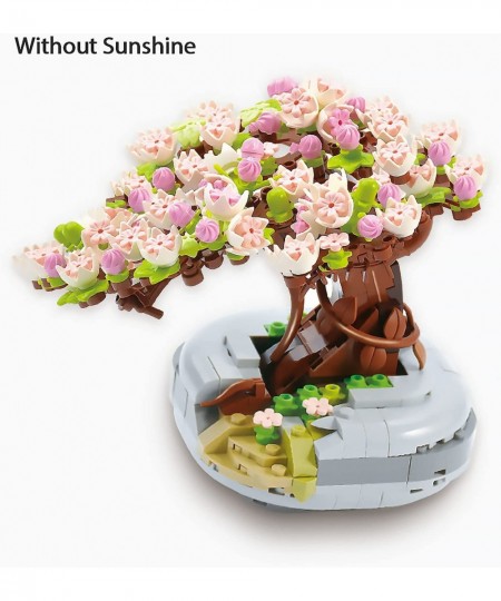 Bonsai Tree 2021 Mini Sakura Building Block Set Cherry Blossom Treehouse Toys Kit Botanical Collection Creative Flower Potted...