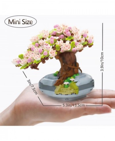 Bonsai Tree 2021 Mini Sakura Building Block Set Cherry Blossom Treehouse Toys Kit Botanical Collection Creative Flower Potted...