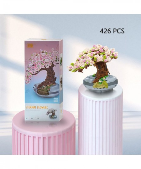 Bonsai Tree 2021 Mini Sakura Building Block Set Cherry Blossom Treehouse Toys Kit Botanical Collection Creative Flower Potted...