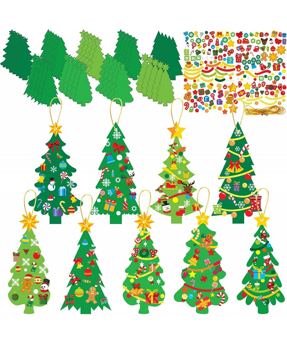 945Pcs DIY Christmas Tree Craft Kit Kids Holiday Art Making Craft with Stickers Make Your Own Christmas Bookmark Xmas Party F...