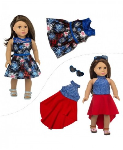 22 Pcs 18 inch Doll Clothes Gifts and Accessories Fit 18 inch Girl Doll - Including 10 Sets of Various Styles Doll Clothes Ha...