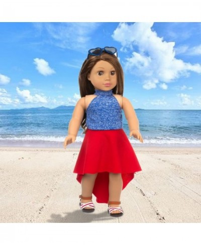 22 Pcs 18 inch Doll Clothes Gifts and Accessories Fit 18 inch Girl Doll - Including 10 Sets of Various Styles Doll Clothes Ha...