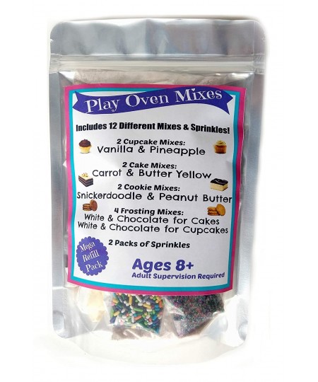 Easy to Bake Oven Mixes Children's Play Toy Oven Real 12 Super Pack Mega Refill Kit Cupcakes Cookies Frosting Sprinkles Ultim...