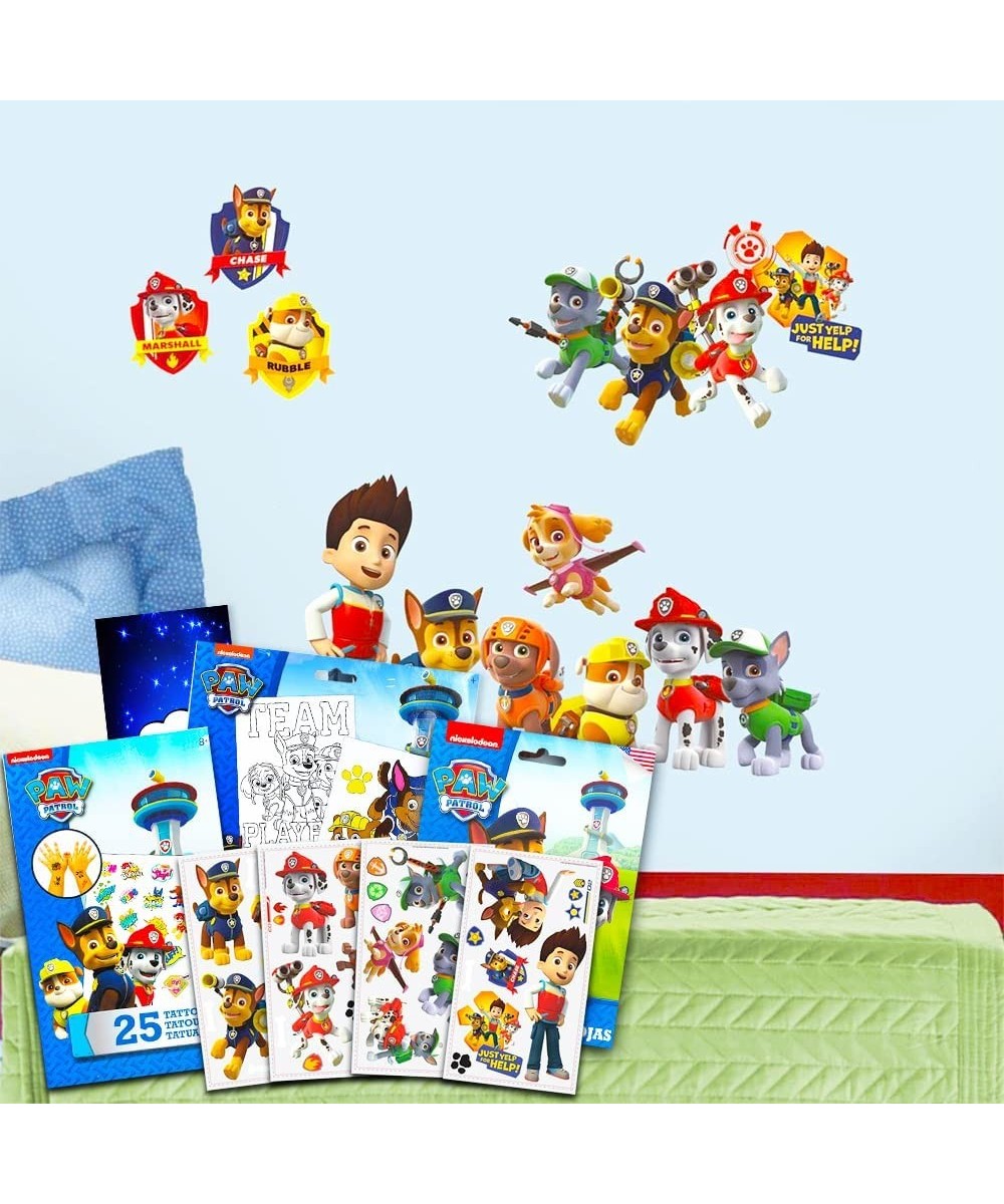 RoomMates Paw Patrol Wall Decals Bundle ~ 37 Pc Paw Patrol Room Decor Set with Paw Patrol Coloring Posters and Temporary Tatt...