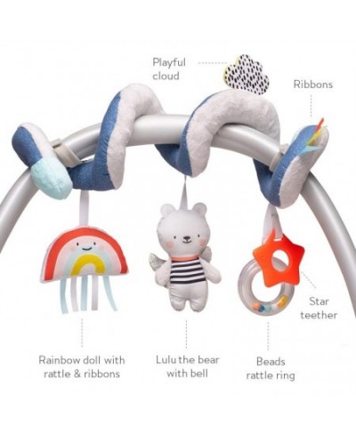 Hanging Rattles Spiral Plush Toys Crib Toys Stroller Toys Car Seat Toys Infant Toys 0-3 3-6 Months with Musical Plush Toys St...