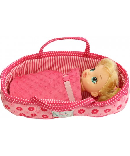 Pink Daisy 14" Doll Carrier Bassinet Bed Carrier & Pillow (Doll Not Included) $28.72 - Doll Accessories