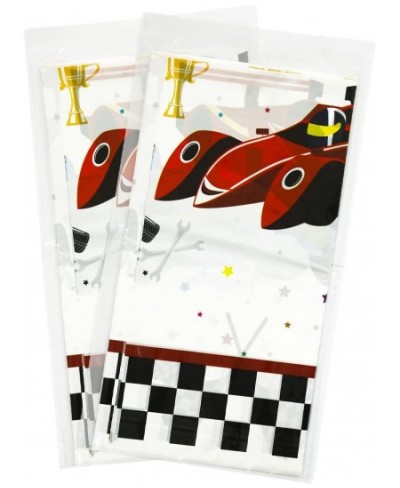 Race Car Tablecloth - Race Car Birthday Theme Disposable PE Rectangular Tablecover Race Car Birthday Party Supplies for Kids ...