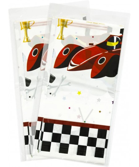 Race Car Tablecloth - Race Car Birthday Theme Disposable PE Rectangular Tablecover Race Car Birthday Party Supplies for Kids ...