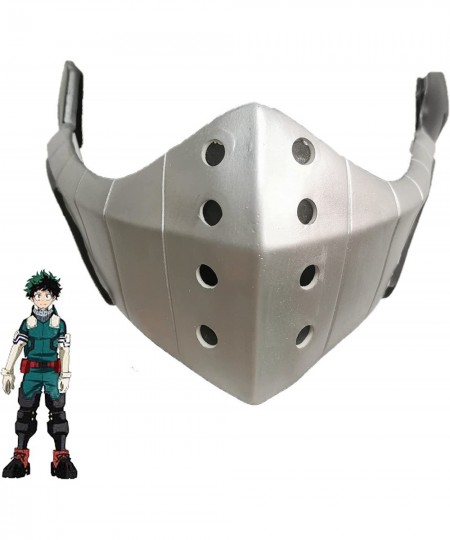 Izuku Midoriya Latex Mask My Hero Academia Deku Halloween Cosplay Costume Carnival Masquerade Accessories Silver One Size $45...