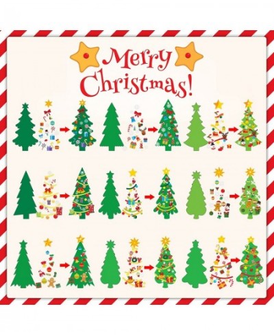 945Pcs DIY Christmas Tree Craft Kit Kids Holiday Art Making Craft with Stickers Make Your Own Christmas Bookmark Xmas Party F...