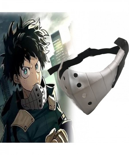 Izuku Midoriya Latex Mask My Hero Academia Deku Halloween Cosplay Costume Carnival Masquerade Accessories Silver One Size $45...