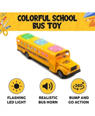 Yellow School Bus with Flashing LED Lights and Bus Sounds. Bump and Go Action Bus for Boys and Girls 3 Years Old and Above $3...