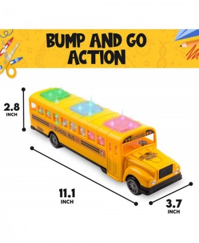 Yellow School Bus with Flashing LED Lights and Bus Sounds. Bump and Go Action Bus for Boys and Girls 3 Years Old and Above $3...