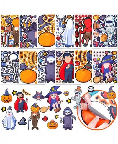 Halloween Party Games Stickers for Kids Make Your Own DIY Stickers Kids Halloween Activities Stickers 12sheets Classroom Priz...