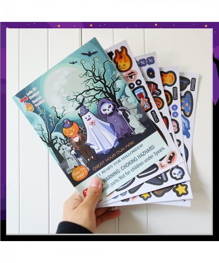 Halloween Party Games Stickers for Kids Make Your Own DIY Stickers Kids Halloween Activities Stickers 12sheets Classroom Priz...