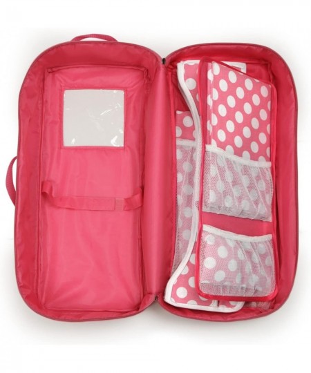 Doll Travel Case with Bed and Bedding - Dark Pink (fits 18" Dolls) $41.66 - Doll Accessories