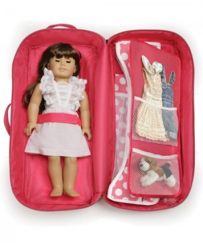 Doll Travel Case with Bed and Bedding - Dark Pink (fits 18" Dolls) $41.66 - Doll Accessories